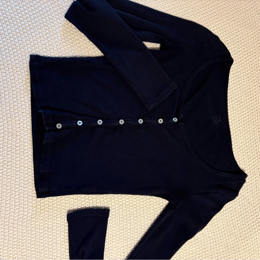 Brandy Melville Navy blue Button-Up summer Cardigan